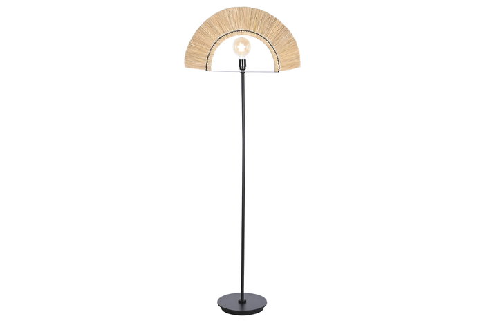 DKD Home Decor Lámpara Pie Colonial Natural Negro 26 x 152 x 56 cm Yute Hierro DKD Home Decor Lámpara Pie Colonial Natural Negro 26 x 152 x 56 cm Yute Hierro