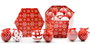 Bolas de Navidad Home ESPRIT Blanco Rojo PVC (14 Piezas)