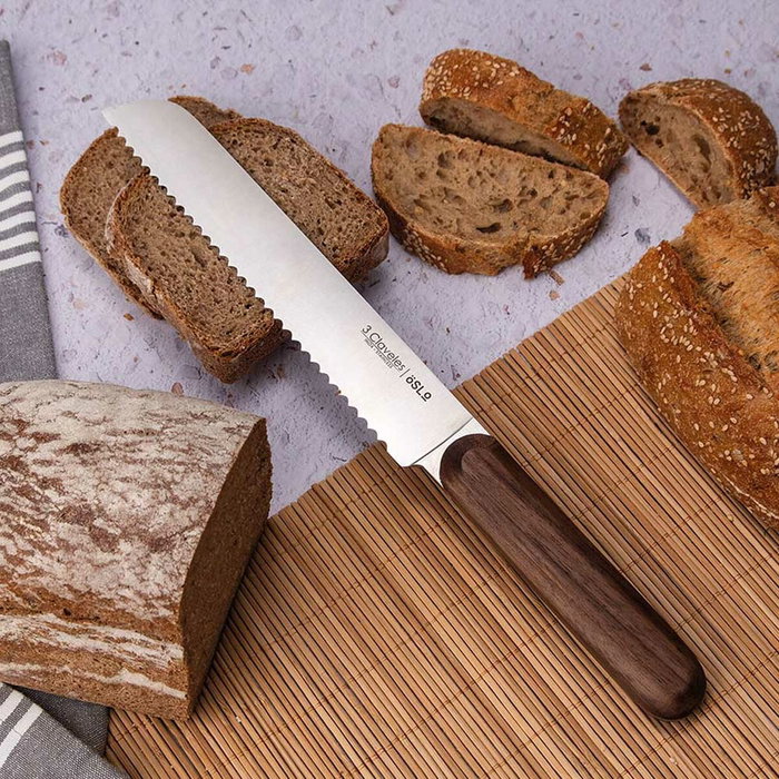 3 Claveles Cuchillo Panero Oslo 20 cm con Mango de Madera de Nogal