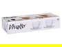 Vivalto Taza de Café de Vidrio 170ml con Plato 12.2x8x12.2cm Transparente (Set de 24)
