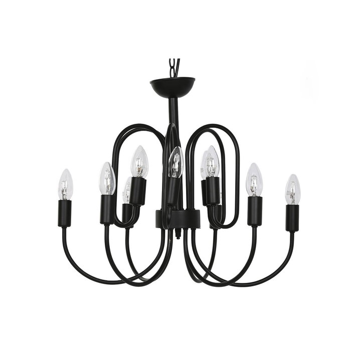 DKD Home Decor Lámpara de Techo de Metal con 12 Brazos Negro
