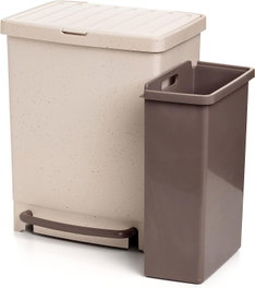 Tatay Fi Cubo Reciclaje 2 Cubetas 17L+8L Beige