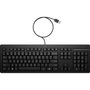 HP 125 G2 Teclado USB con cable, Tecla Copilot IA, Negro
