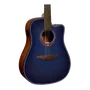 LAG Guitarra Acústica Folk Electroacústica Dreadnought A/E Cutaway Edición Limitada Blue Burst Lag Tapa Cedro Rojo Macizo