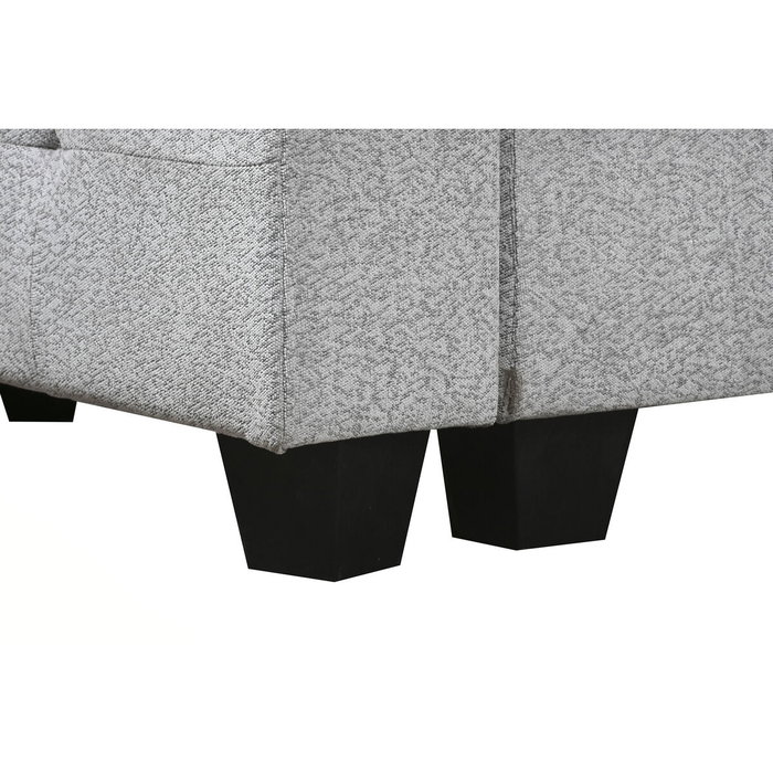 DKD Home Decor Sofá cama con chaise longue en poliéster gris