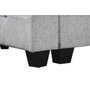 DKD Home Decor Sofá cama con chaise longue en poliéster gris