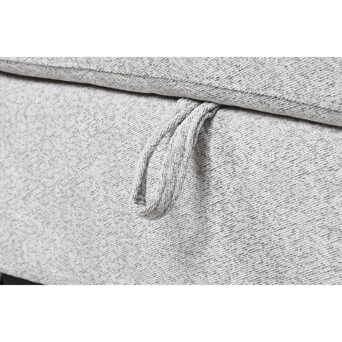 DKD Home Decor Sofá cama con chaise longue en poliéster gris