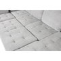 DKD Home Decor Sofá cama con chaise longue en poliéster gris