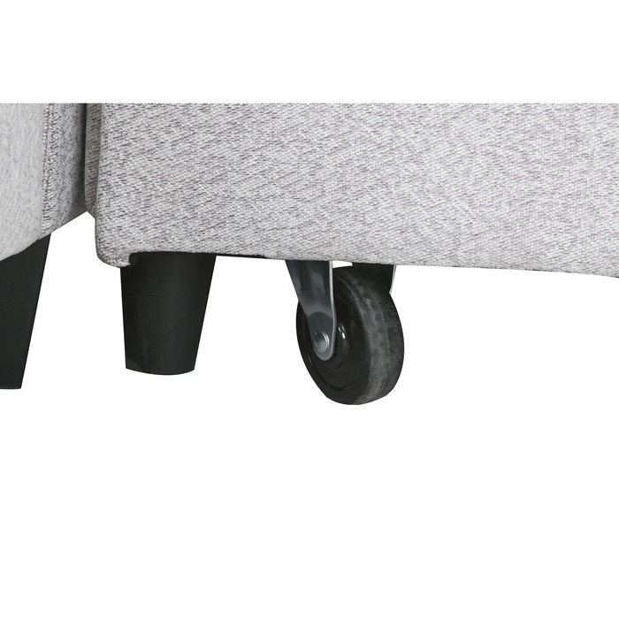 DKD Home Decor Sofá cama con chaise longue en poliéster gris