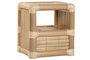 DKD Home Decor Mesita de Noche Tropical Bambu Ratan Natural 50 x 40 x 55 cm
