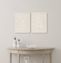 DKD Home Decor Cuadro Lienzo Abstracto 3D Beige Pack de 4