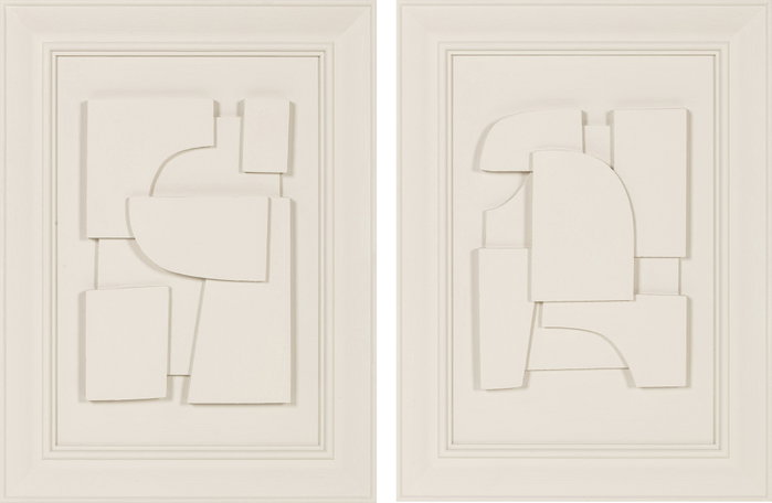 DKD Home Decor Cuadro Lienzo Abstracto 3D Beige Pack de 4 DKD Home Decor Cuadro Lienzo Abstracto 3D Beige Pack de 4