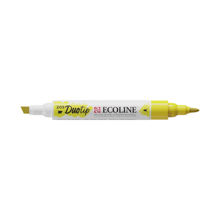 Ecoline Marcador Duotip Amarillo Limón 205 Ecoline Marcador Duotip Amarillo Limón 205