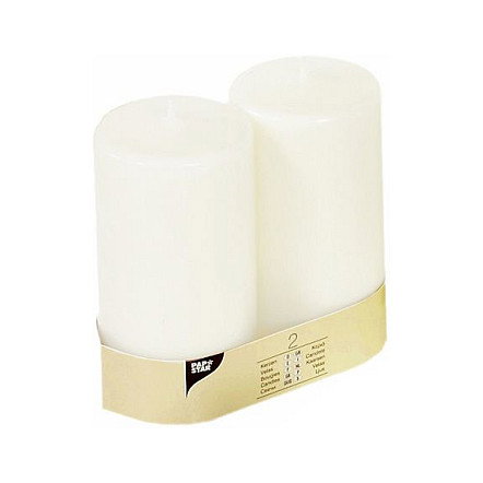 PAPSTAR Vela pilar blanca de 15 cm PAPSTAR Vela pilar blanca de 15 cm
