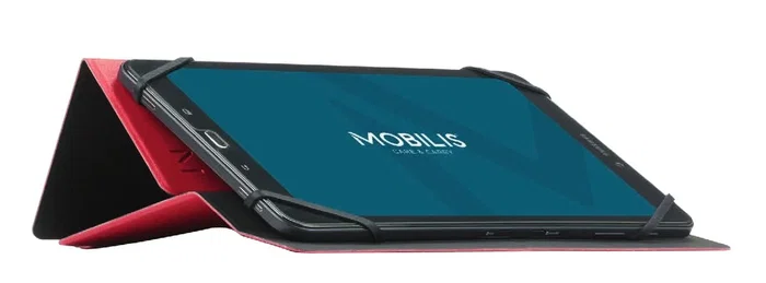 Mobilis 048016 Funda Folio para Tableta 11" (27.9 cm) Roja - Compatible con Todas las Marcas