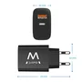 Ewent EW1319 Cargador Rápido de 20W USB-C y QC3.0 Negro