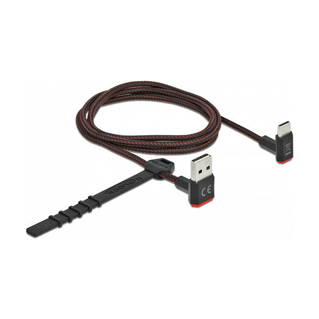 DeLOCK Cable EASY-USB 2.0 USB Tipo-A a USB Tipo-C 1 m Negro Angular DeLOCK Cable EASY-USB 2.0 USB Tipo-A a USB Tipo-C 1 m Negro Angular