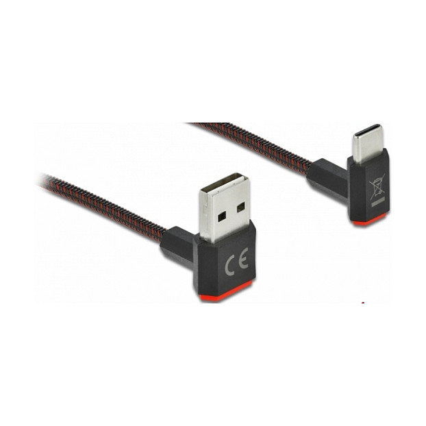 DeLOCK Cable EASY-USB 2.0 USB Tipo-A a USB Tipo-C 1 m Negro Angular DeLOCK Cable EASY-USB 2.0 USB Tipo-A a USB Tipo-C 1 m Negro Angular