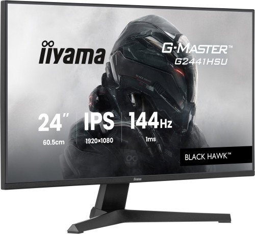 Iiyama G2441HSU-B1 Monitor Gaming 24" Full HD (1920x1080) IPS, 75Hz, 1ms, 250cd/m², HDMI, DisplayPort, USB Hub, Altavoces, Flicker Free, Low Blue Light