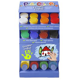 Pintura De Dedos Playcolor Finger Paint Basic Surtido Expositor De 36 24X Bote 40 Ml 12X Bote 250 Ml