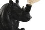 DKD Home Decor Lámpara de Sobremesa Rino Negro en Resina
