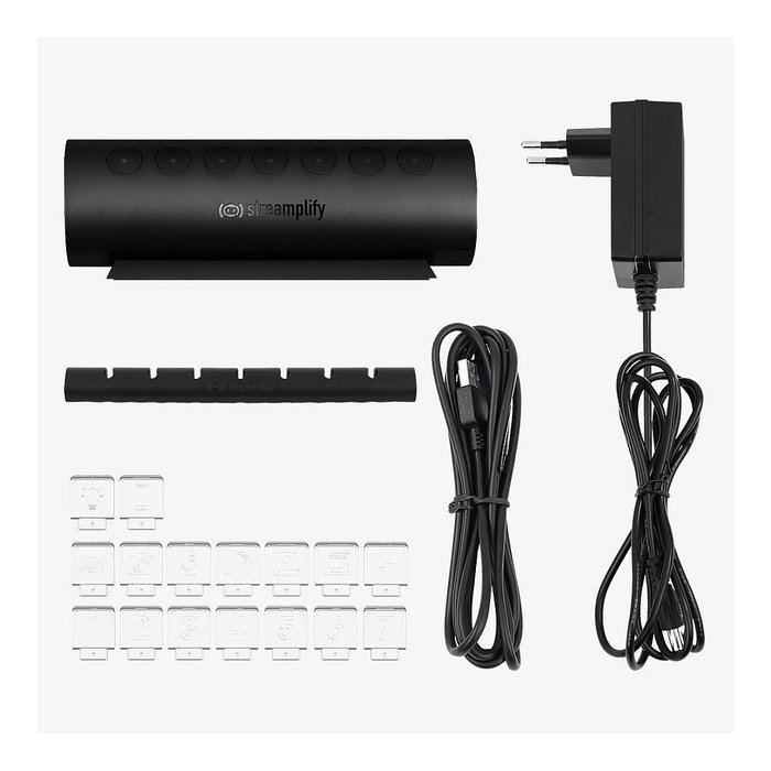 Streamplify HUB CTRL 7 Hub USB 3.0 con RGB y alimentación de 12V