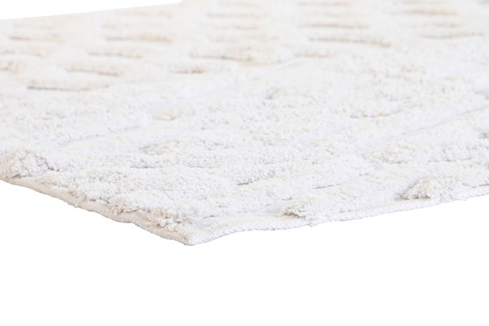 DKD Home Decor Alfombra Blanco 80 x 0.5 x 50 cm (4 Unidades) Algodón Poliéster DKD Home Decor Alfombra Blanco 80 x 0.5 x 50 cm (4 Unidades) Algodón Poliéster
