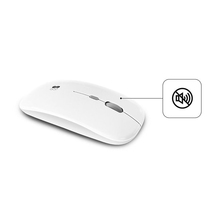 Subblim Combo Teclado y Ratón Multidispositivo Compacto Plata Portugués