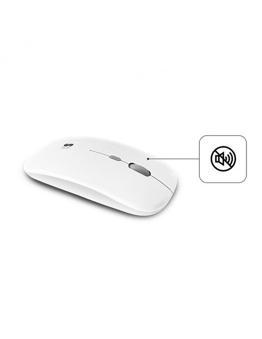 Subblim Combo PT Teclado y Ratón Inalámbrico Plata, Conexión Triple (Bluetooth 2.4G), Compacto, Silencioso, Recargable, 1600 DPI, Para PC/Mac/Android/iOS/Smart TV