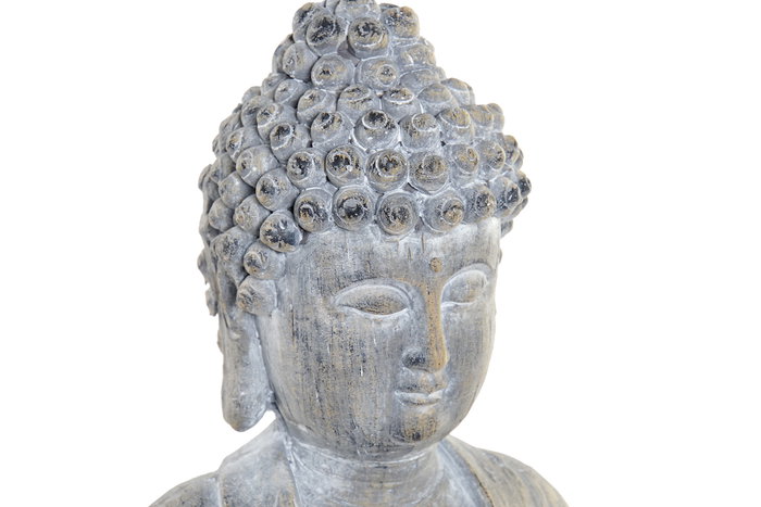 DKD Home Decor Figura de Buda Envejecido en Fibra de Vidrio
