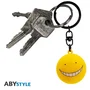 ABYstyle ABYKEY603 Llavero 3D de Metal Amarillo, Assassination Classroom - Koro Sensei, Forma Alrededor 35 mm, Figura de Colección