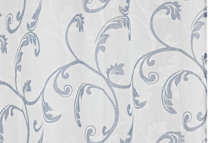 DKD Home Decor Cortina Alpino Barroco Azul Blanco 270 x 140 cm (2 Unidades)