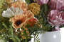 DKD Home Decor Set de 12 Plantas Decorativas Surtidas en Rosa, Amarillo y Blanco