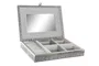 DKD Home Decor Joyero de Madera y Aluminio Plateado