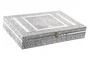 DKD Home Decor Joyero de Madera y Aluminio Plateado