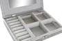 DKD Home Decor Joyero de Madera y Aluminio Plateado