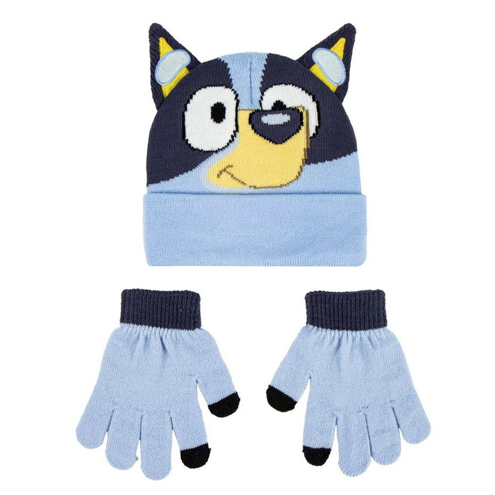 Cerdá Conjunto de 2 Piezas Bluey de Gorro y Guantes