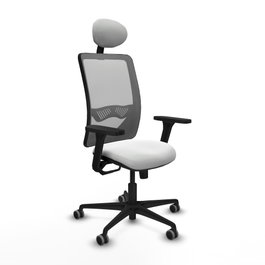 PIQUERAS Y CRESPO Silla de oficina Zulema con Mecanismo Sincro Blanco y Gris