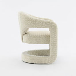 DKD Home Decor 2c24 Sillón Crudo Poliester Boucle 65 x 82 x 66 cm