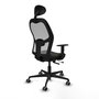 PIQUERAS Y CRESPO Silla de oficina Jorquera con mecanismo Sincro/Traslack Negro/Gris