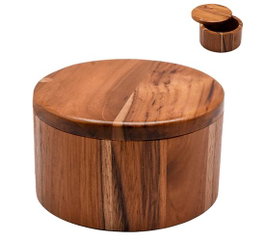 DKD Home Decor Salero Teca Natural 12x12x6,7 cm