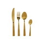 DKD Home Decor Set de Cubertería de 16 Piezas en Acero Inoxidable Dorado