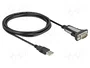 DeLOCK 65962 Adaptador USB 2.0 Tipo A a RS-232 DB9 de 3 m