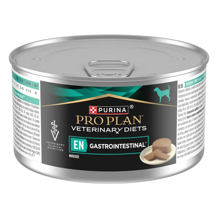 Purina Pro Plan Veterinary Diets EN Gastrointestinal Mousse para Perros - Alimento Húmedo Altamente Digestible, 24 Latas de 195 g Purina Pro Plan Veterinary Diets EN Gastrointestinal Mousse para Perros - Alimento Húmedo Altamente Digestible, 24 Latas de 195 g
