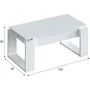 Nova Mesa de centro elevable 105x55x45 cm Melamina blanca MEU8423490266831
