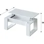 Nova Mesa de centro elevable 105x55x45 cm Melamina blanca MEU8423490266831