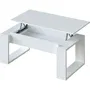 Nova Mesa de centro elevable 105x55x45 cm Melamina blanca MEU8423490266831