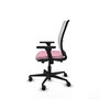 PIQUERAS Y CRESPO Silla de oficina Haches Rosa y Blanca con mecanismo Sincro/Traslack