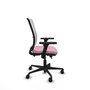PIQUERAS Y CRESPO Silla de oficina Haches Rosa y Blanca con mecanismo Sincro/Traslack
