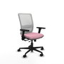 PIQUERAS Y CRESPO Silla de oficina Haches Rosa y Blanca con mecanismo Sincro/Traslack